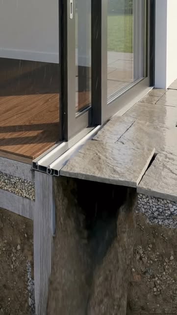 #Architecture Reel by @eliyahu_zeituni (verified account) - Headline: Seamless transitions meet superior protection. ✨
The secret to that perfect indoor-outdoor flow? A high-performance threshold drainage syste