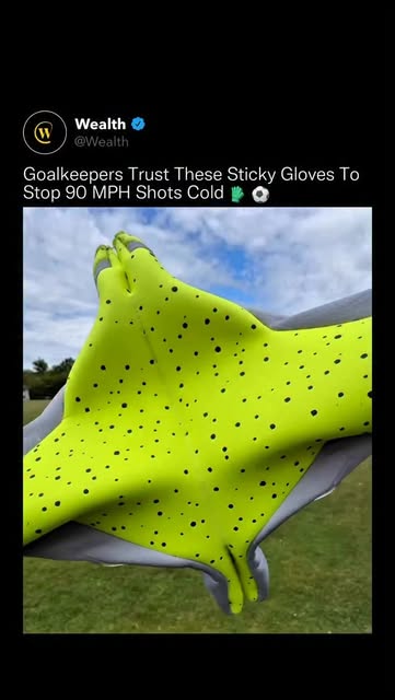 #Sports Reel by @wealth (verified account) - Modern goalkeeper gloves use high-grade latex palms engineered to dramatically increase friction the instant the ball makes contact. ⚽🧪
Those tiny p