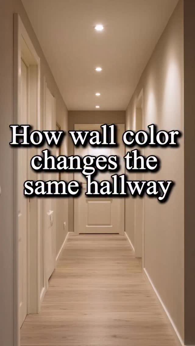 Which color caught your eye? Same hallway. Same layout. Different wall colors. This video shows how wall color alone can completely change the feeling of a hallway - from brighter and wider to warmer,