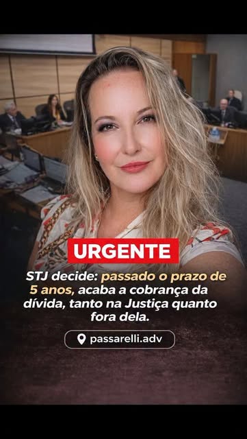 #Consumidor Reel by @passarelli.adv (verified account) - Atenção, consumidor:
O STJ firmou entendimento claro: dívida prescrita não pode ser cobrada, nem na Justiça, nem fora dela.
Após o prazo legal, em r