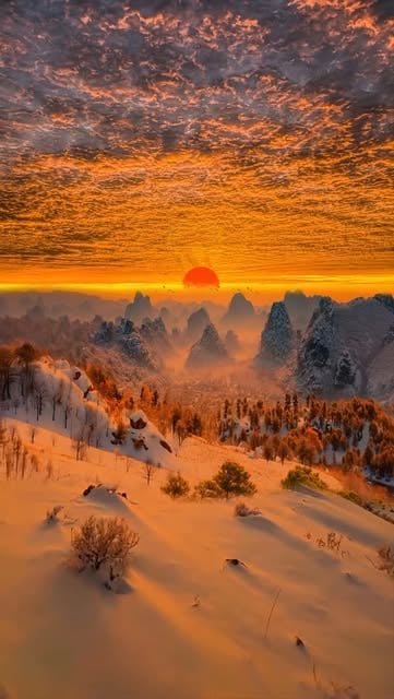 #Sunset Reel by @rahman____oficial - This kind of artistic conception can only be understood by Chinese people ✨ #sunset #fyb