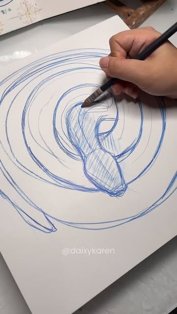 #Artist Reel by @daixykaren - a little preview of my second 3D snake painting 🐍❄️ #painting #mixedmedia #clay #artist #artprogress