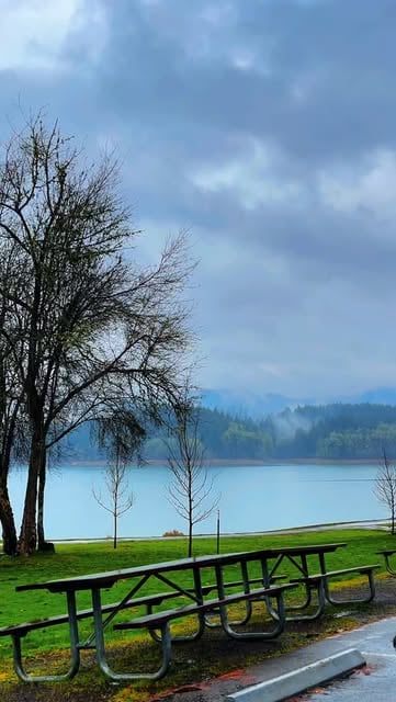 #Travelphotography Reel by @manasa_govardhanam - Moody cinematography capturing Henry Hagg Lake in Oregon's rain. This Washington County gem near Portland showcases dramatic Pacific Northwest weather