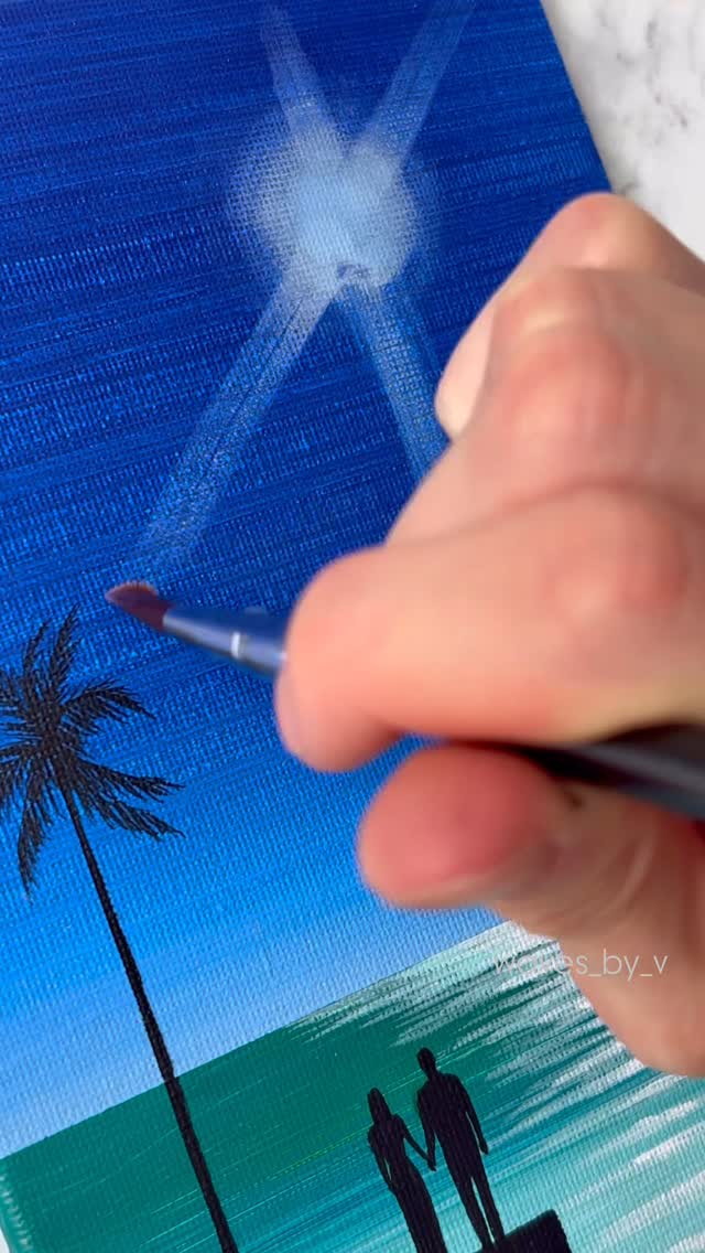 Happy Valentine’s Day 💐💖🥰 “Together Into the Light“ 13,5x18 cm 5’×7’ - - - - - - - - - - #paintingtutorial #easyart #paintingideas #howtopaint #canvas