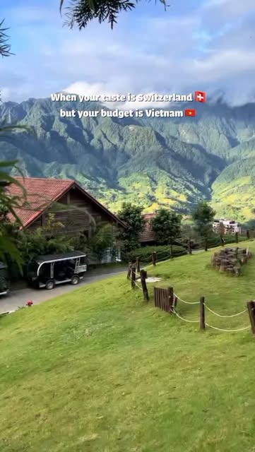 #Mountainescape Reel by @vnexpress_hanoi - This is the "Switzerland of Vietnam 🇻🇳" 🇨🇭🏔️
Think emerald lakes, rolling green hills, alpine-style scenery, and peaceful mountain towns - all w