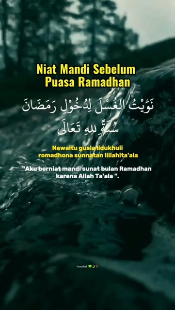#Doa Niat Mandi Ramadhan Reel by @linanurlaeli303 - Doa mandi sebelum puasa Romadhon