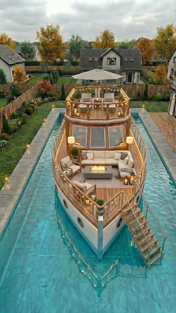 #Luxury Reel by @rebornspacestv - Turning My Backyard Into a Luxury Floating Yacht Mansion 🤯🔥
.
#backyardmakeover #luxuryhome #yachtdesign #dreamhouse #backyardmakeover