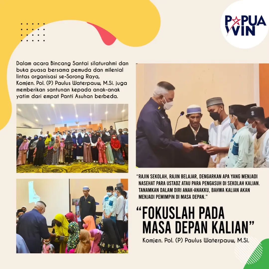 "Rajin sekolah, rajin belajar, dengar apa yang menjadi nasehat pada Ustadz atau para pengasuh di sekolah kalian. Tanamkan dalam diri anak anakku, bahwa kalian akan menjadi pemimpin di masa depan." Na