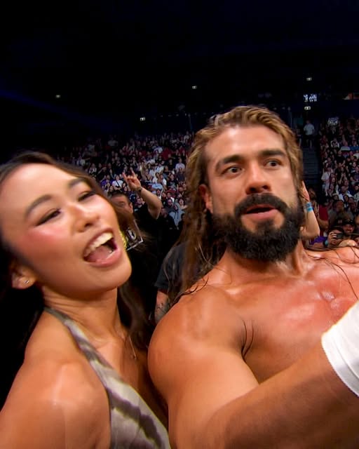 #Selfie Reel by @aew (verified account) - A selfie for an eager fan ends very differently for @andradealmas than it does for Hangman 😭

Watch #AEWGrandSlam Australia on TNT and HBO Max!