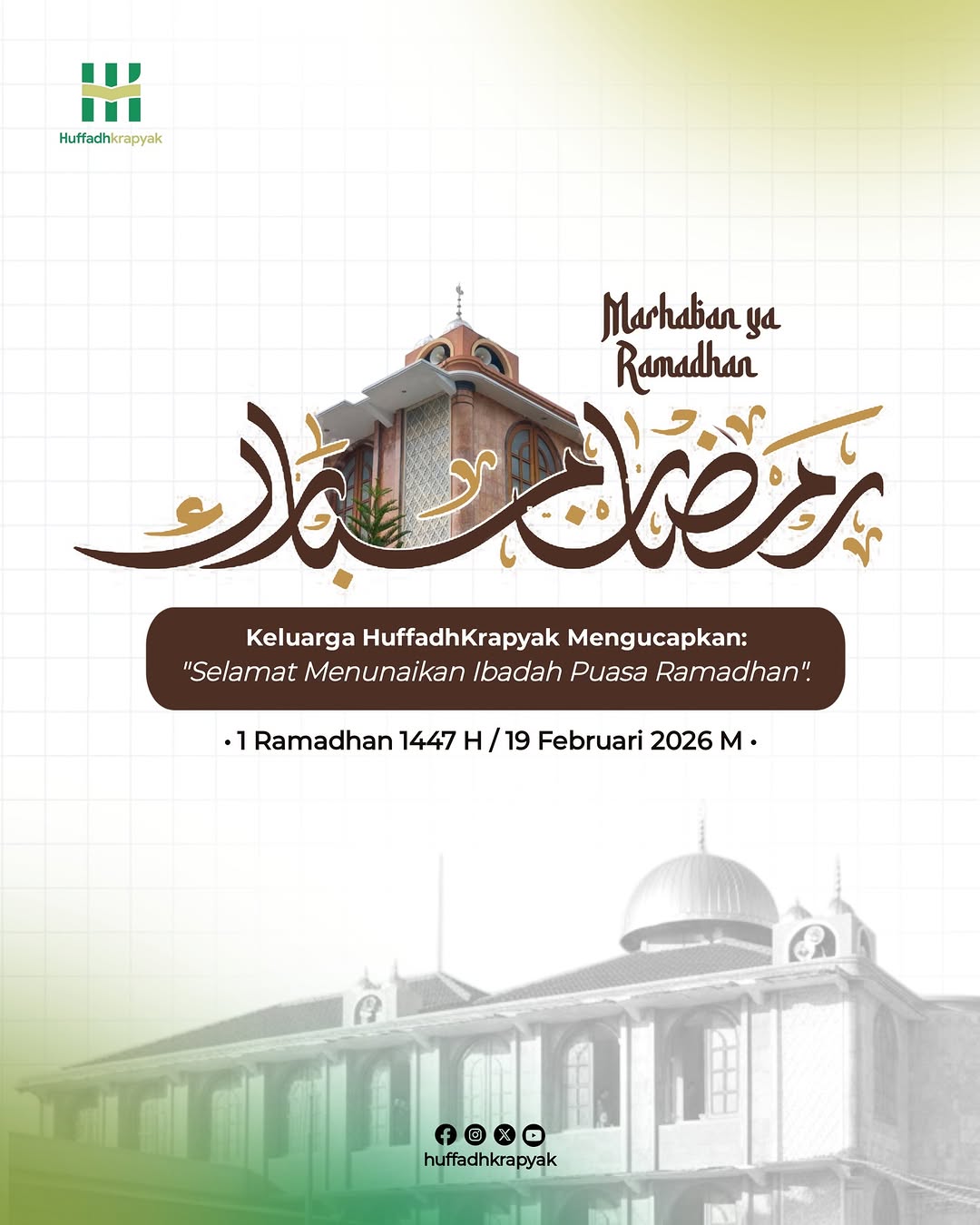 ✨MARHABAN YAA RAMADHAN✨ Selamat datang bulan Ramadhan Selamat datang bulan penuh ampunan Selamat datang bulan Alquran Selamat datang bulan dengan adanya malam yang setara seribu bulan. Mari, sambutl