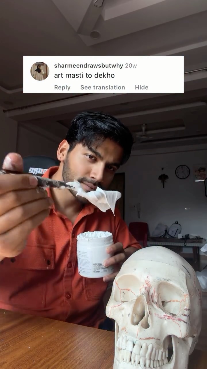 Masti Masti Mai ✨💀 @ps.rathour #artreelsvideo #reelartwork #paintingsofinstagram #acrylicpainting #acrylicportrait Art Artist Artwork Acrylic Painting on Paaper