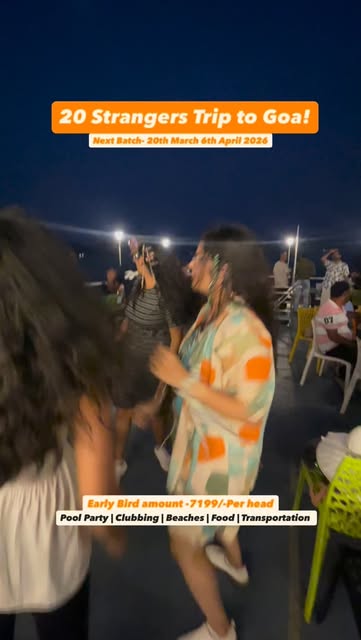 #Goa Beach Vacation 2026 Reel by @traveltech__ (verified account) - Goa Stranger Trip - 20th March & 6th April 2026 | ₹7,199/- PP 🌊🔥
-
## 🌴 Goa with Strangers @ ₹7,199/- PP? Say Less. 😎🔥
20th March & 6th April