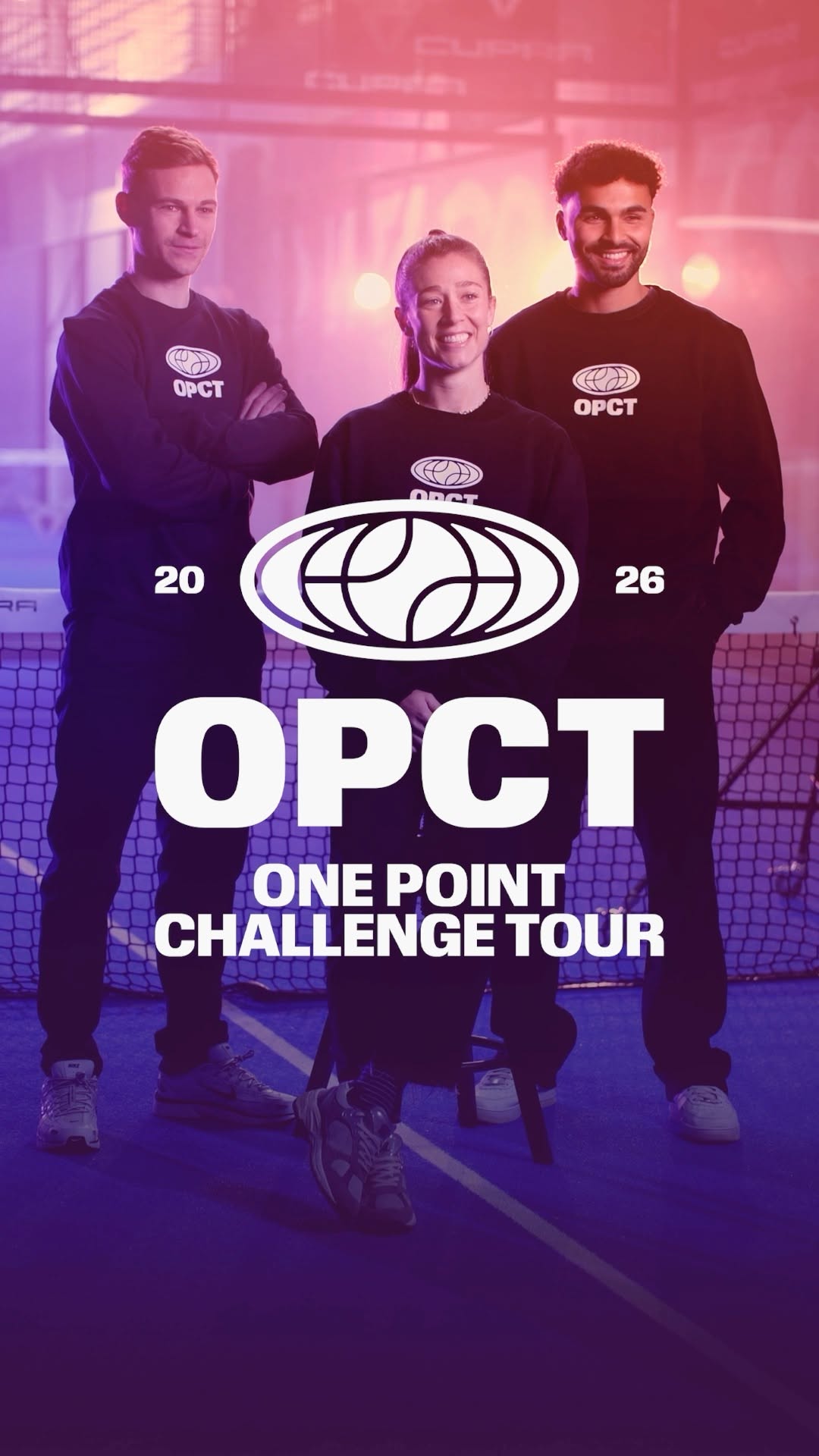 Join Joshua, Younes and Marta. 8 Tournaments. 1 World Cup Final. 180.000β¬ prize money. Love the game, not just the glory. Sign up for OPCT 2026. #opct #onepointchallengetour #padel #padelcommunity #sp