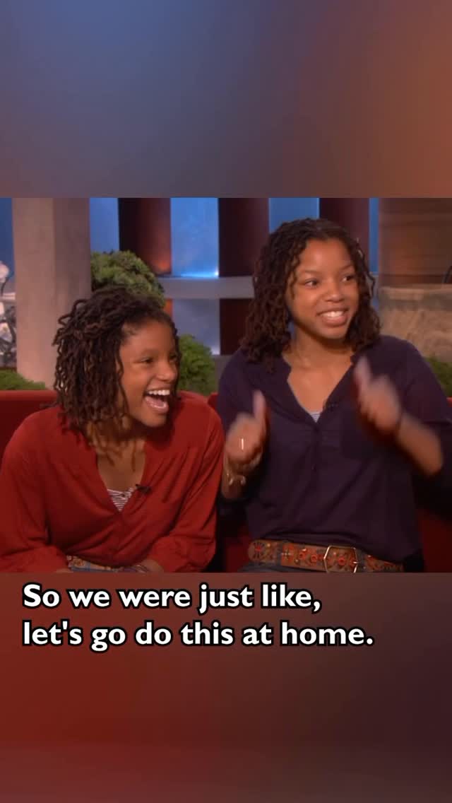 WOW. Throwback to @chloebailey @hallebailey on my show in 2011. #ViralMomentTBT