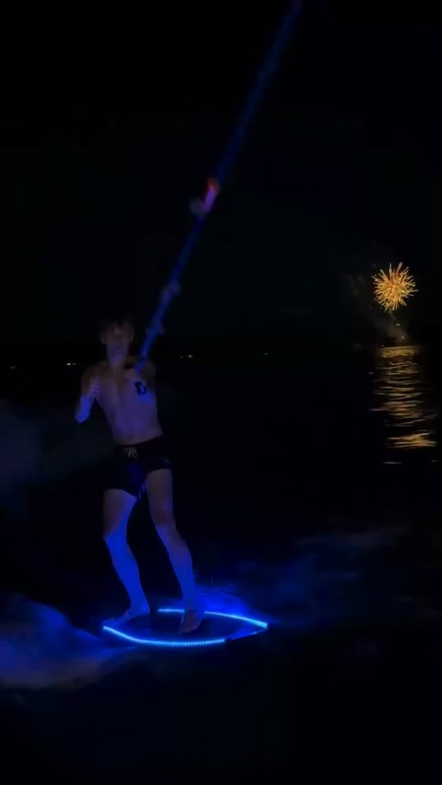 What a night π - - - #lake #viral #fireworks #wakesurfing #lakelife