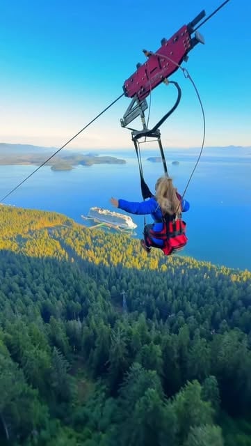 follow @georgeandcris for travel inspo 😍 📍LOCATION DETAILS BELOW 👇 Send this to someone you’d ride the world’s largest Zipline with in Alaska 🏔️ 📍@icystraitpoint is home to the world’s largest
