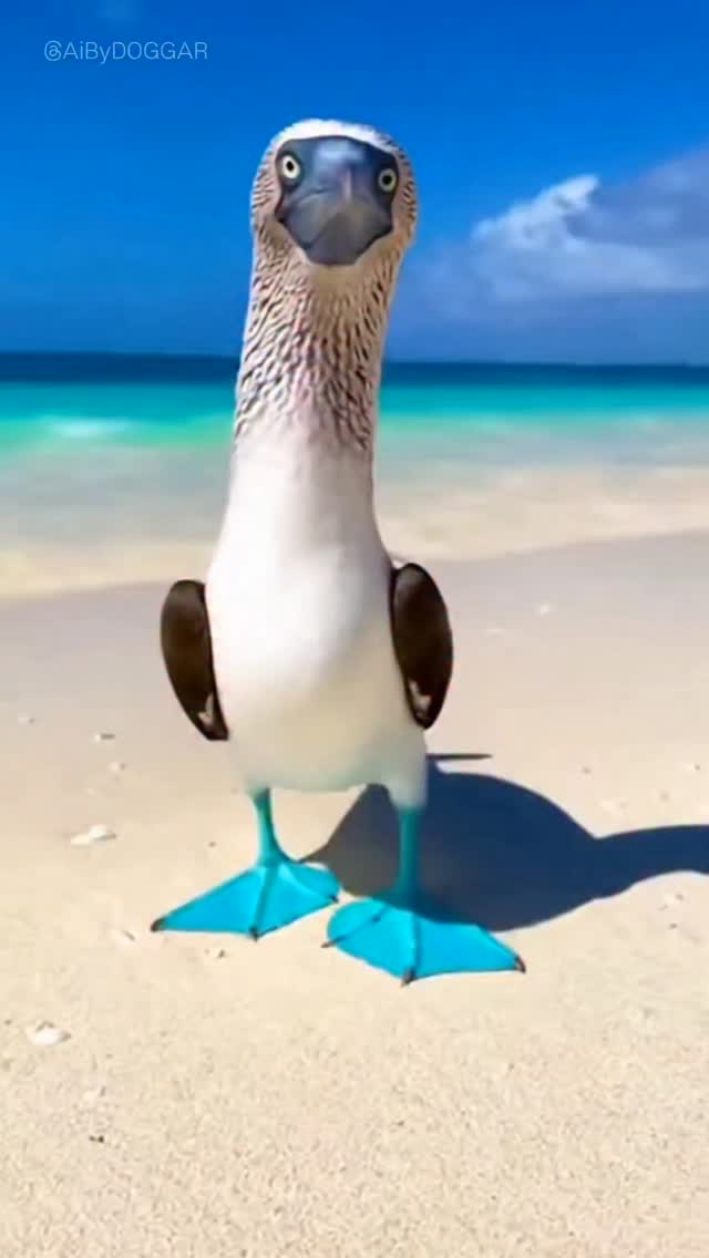 Did you know the Blue-Footed Booby breathes through its mouth because it has no external nostrils? This adaptation makes them elite divers. Picture this: hitting the ocean surface at 60mph without a s