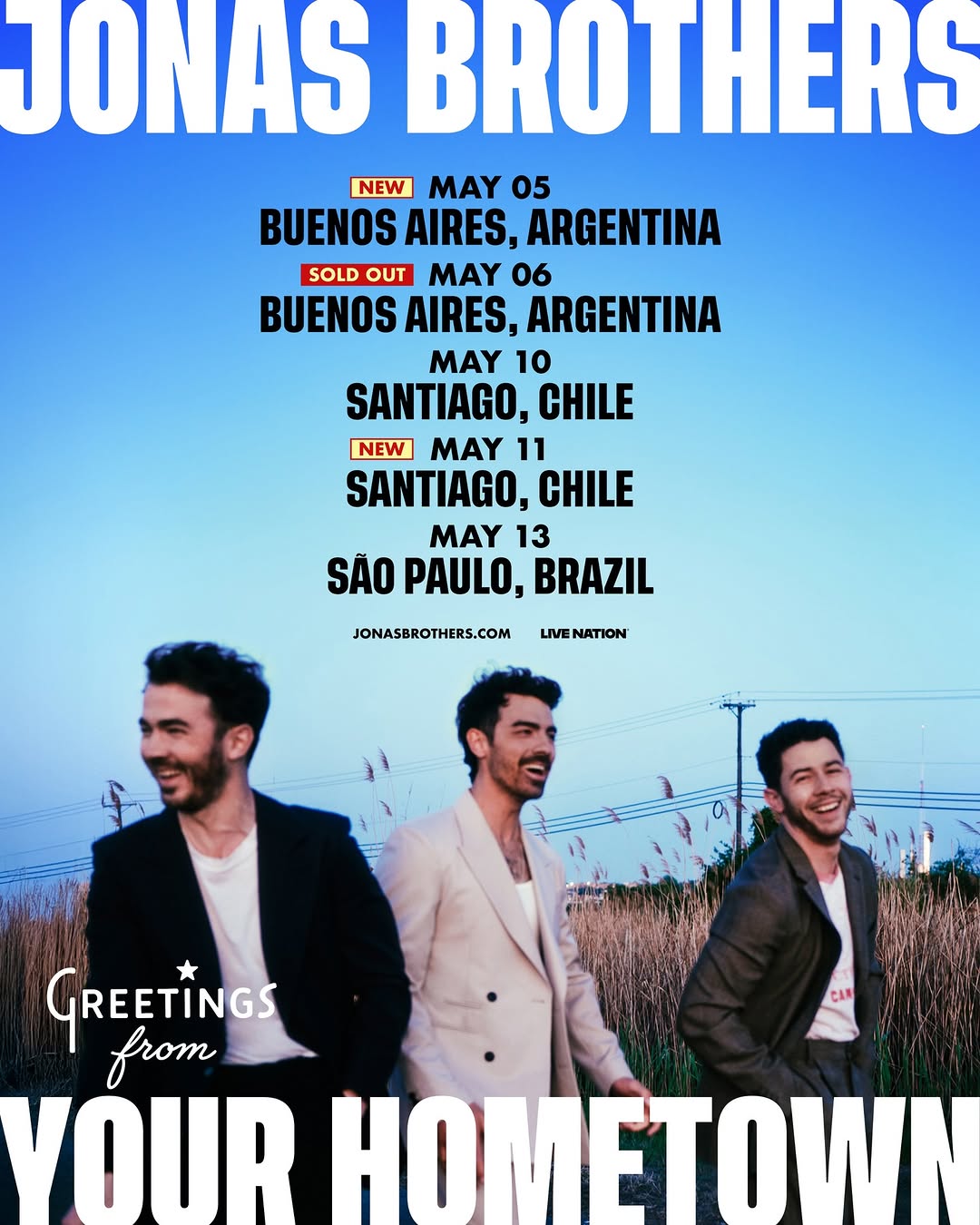 LOUDER 🗣️ MORE SHOWS ADDED. Thank you for showing up with so much love. We can’t wait to bring The Greetings From Your Hometown tour to Brazil, Chile and Argentina this May. BUENOS AIRES NEW SHOW - M