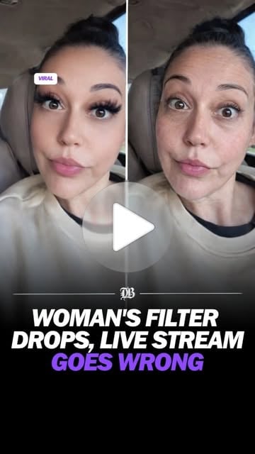 #Selfie Reel by @dailybriefglobal - Viral Video: A mother at a McDonald's drive-thru has gone viral after a beauty filter on her selfie video suddenly switched off mid-recording. The cli