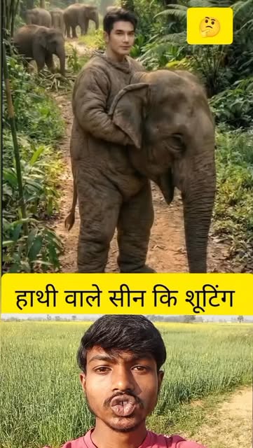 #Followme Reel by @nitish4933raj - हाथी वाले सीन कि शूटिंग! 🤔🔥..#trending #video #like #followme #facebook NitishKumar facebookviral funny MOVE video.