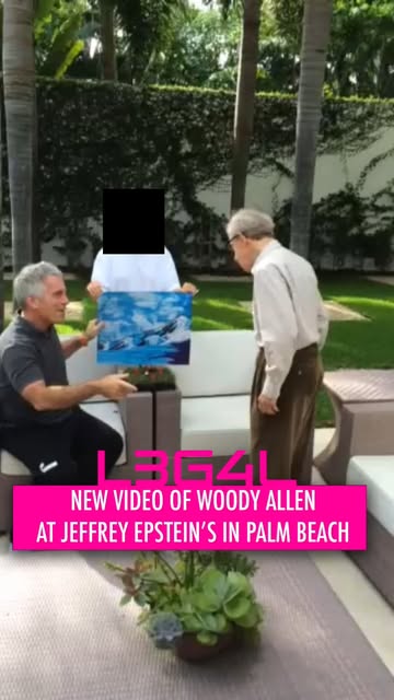 #Woody Allen Reel by @l3g4l.us (verified account) - Woody Allen at Jeffrey Epstein's home in Palm Beach. Epstein directs Woody Allen's Wife Soon-Yi Previn "Sue" to take a photo of the men while Epstein