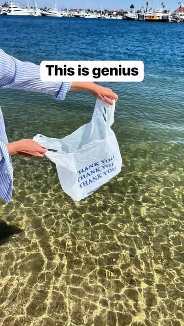#Vacation Reel by @dailyoriginalvids (verified account) - Little beach tip 🏖️ I use a plastic baggie of water to rinse my sandy feet before putting my flip-flops back on. Easy to pack and reuse all vacation 