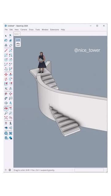 #Architecture Reel by @nice_tower (verified account) - The fastest way to create a staircase in a rounded corner using the Shape Bender plugin in SketchUp!
You can download plugins from our website link in
