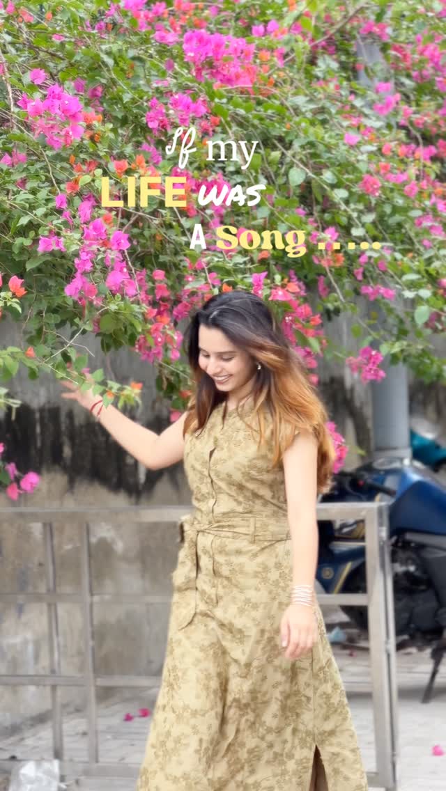 Obsessed with this song 🥰 Dress: @shopnadi.in . . . . ( romanticising, Life, 90s song, old is gold, Hindi old songs, Happy self, living life )
