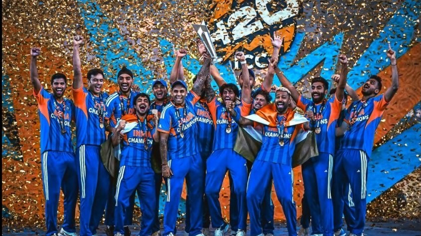 CONGRATULATIONS Team India for winning the #T20WorldCup AGAIN!!😉🇮🇳✨ Men In Blue Forever~ #INDvsNZ