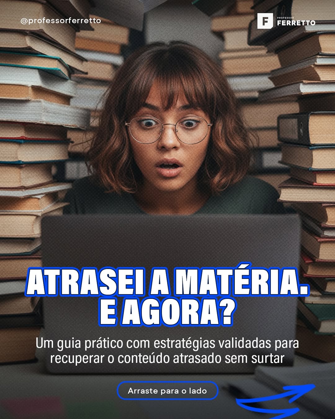 Matéria atrasada? 😩 A gente te mostra como sair dessa sem comprometer o que vem pela frente! 🙌 A maioria dos alunos tenta resolver o atraso do jeito errado e acaba piorando a situação, atrasando ou
