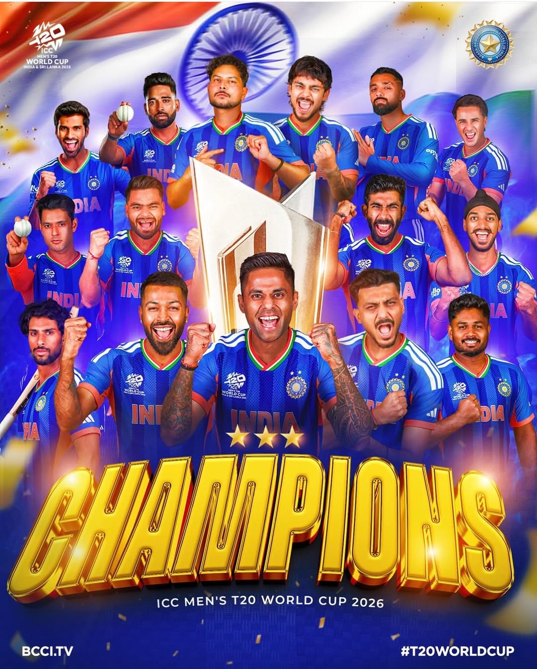 Champions once again ⭐️⭐️⭐️. Phenomenal victory for us in the big final at Ahmedabad. Great character shown by the boys under pressure throughout the tournament and absolutely no one could come close