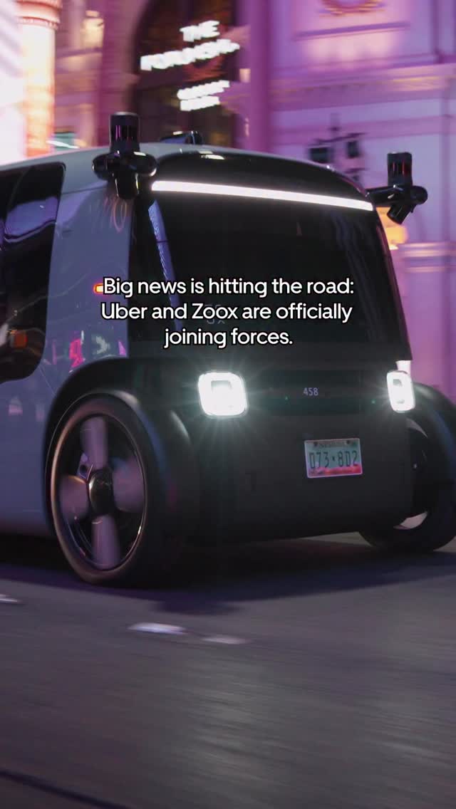 @uber and @zoox are teaming up 🚀✨ Starting this summer in Las Vegas and next year in Los Angeles, Uber riders can get matched with a Zoox robotaxi. Unlike anything on the road today, they’re purpose