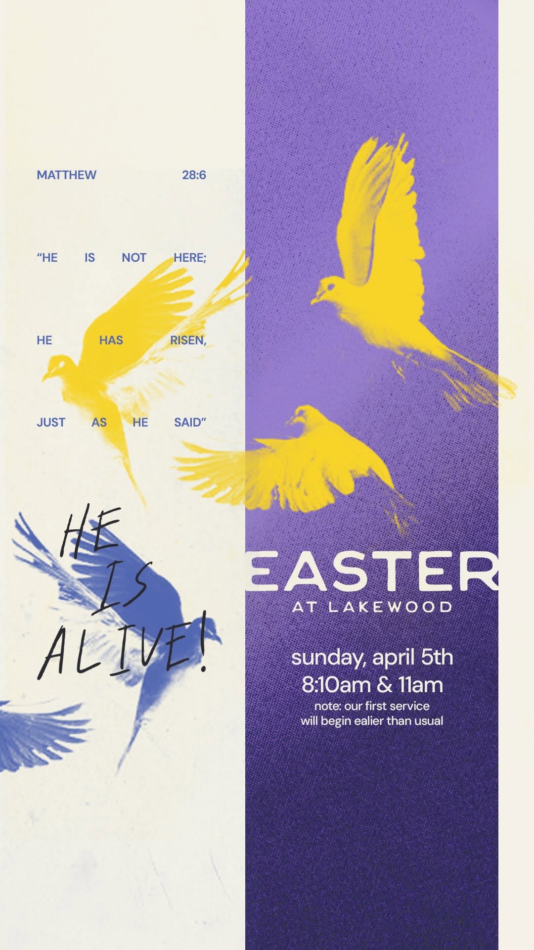 HE IS ALIVE! Join us for Easter at Lakewood Church as we celebrate the greatest victory in history… the resurrection of Jesus! Because He is risen, hope is alive and our future is full of promise. Bri