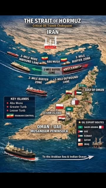 #Straitofhormuz Reel by @drwaqasofficial - 🌍 The Strait of Hormuz - The World's Most Critical Oil Chokepoint ⛽🚢
The Strait of Hormuz is one of the most strategically important waterways on t