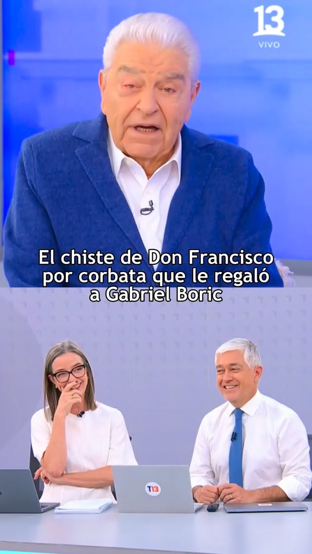 El “humor diferente” de Don Francisco ☝🏼😁 El animador llamó la atención en #TuDía con un chiste sobre regalo que le hizo hace años al ahora expresidente Gabriel Boric 👔 #tudia13 ☀️de LUNES A VIERN