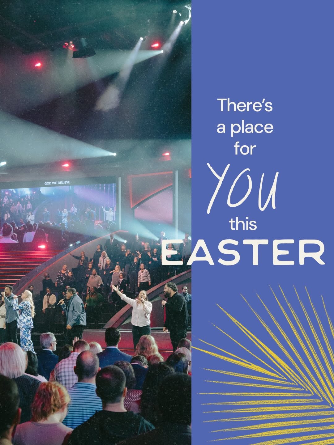 This Easter season we are celebrating that HE IS ALIVE! We’re coming together to celebrate the resurrection of Jesus and the hope we have in Him. Invite your family and friends and join us for the spe