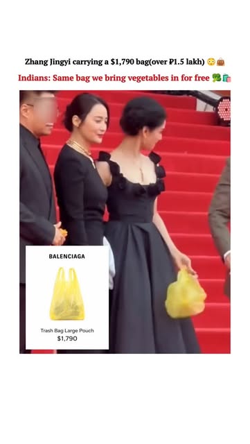 #Style Reel by @thepageofchaos - Chinese actress Zhang Jingyi surprised everyone after appearing with a luxury "trash bag" style handbag by Balenciaga worth around $1,790 (over โน1.5 l