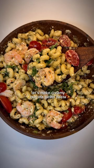 #Summer Reel by @haileyateit (verified account) - This ain't your average pasta salad ๐ฅ
Cold pasta that's creamy and refreshing? Yes please.
Burrata + basil pesto - this combo hits every time ๐ง๐๐ฟ