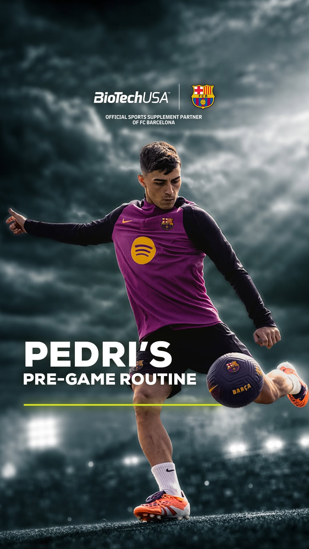Getting back to top form takes discipline every single day — on the pitch, in the gym, and in recovery. 100% Creatine Monohydrate takes part of Pedri's daily routine, helping him stay consistent with