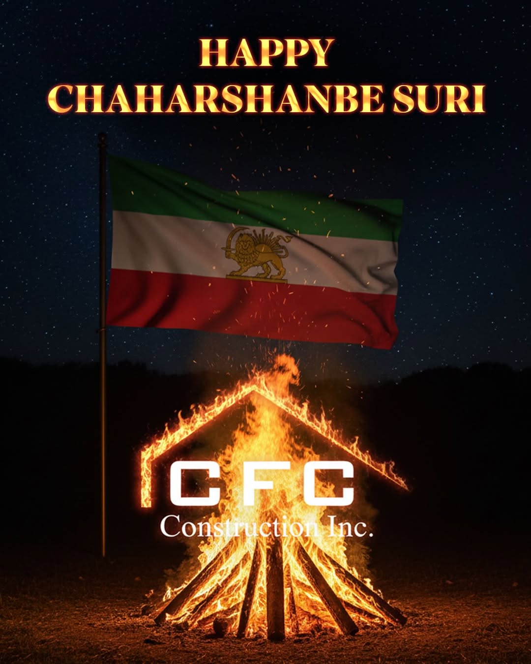 Wishing everyone celebrating a safe and joyful Chaharshanbe Suri. π₯ A night of renewal, energy, and leaving the past behind as we step into brighter days ahead. From all of us at CFC Contracting, we