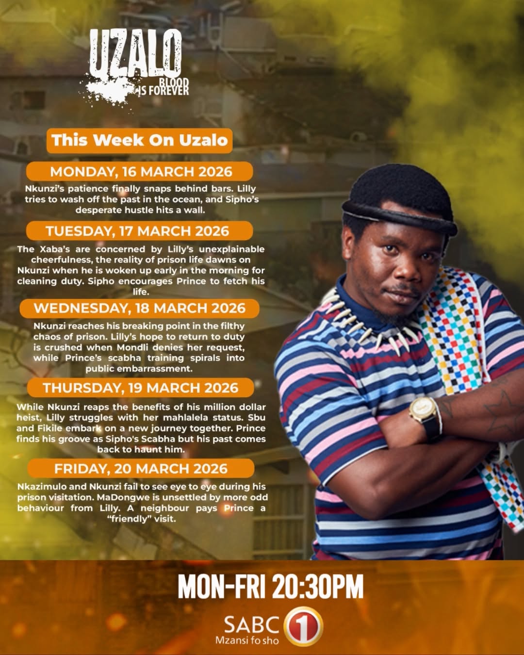 All the twists, all week long. Watch Uzalo, weekdays at 20:30 on @sabc1_mzansifosho