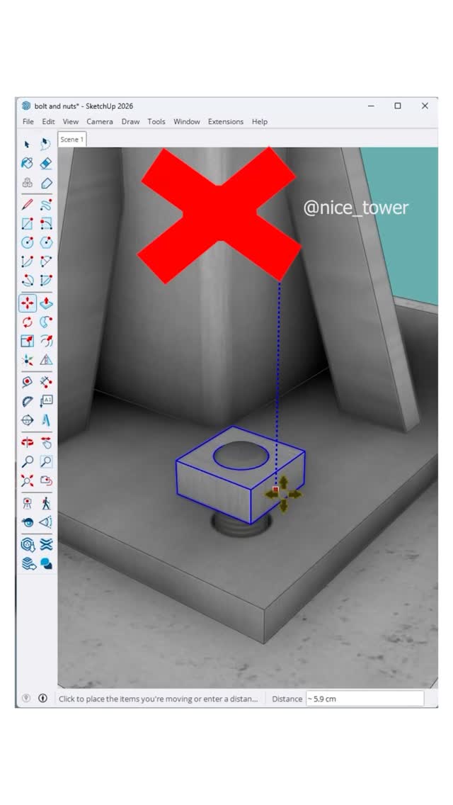 Model nuts & washers in SketchUp — faster than you think ⚡ No plugins. No complicated steps. Just a clean, smart workflow. If you’re still doing this the hard way… it’s time to upgrade your process.