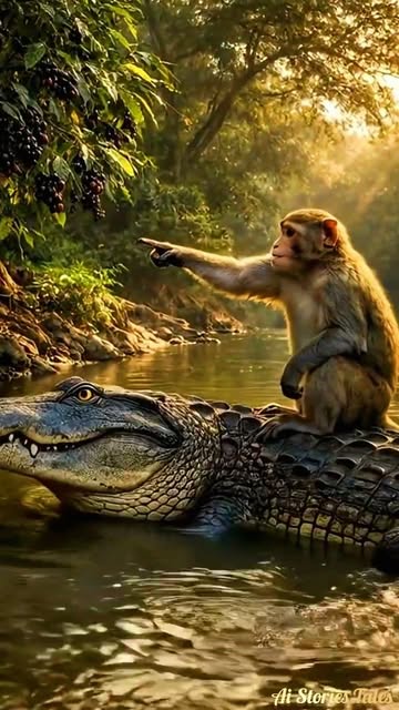 #Followme Reel by @ai_stories_tales - 👉चालाक बंदर ने मगरमच्छ को कैसे बेवकूफ बनाया 😱 | Monkey and Crocodile Story | Moral Story
.
.
#monkey #crocodile #explore #share #followme