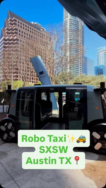 #Robotaxi Reel by @michaelaromerotv (verified account) - Do you want this robo taxi to come to San Antonio?! #sanantonio #zoox #robotaxi #sxsw