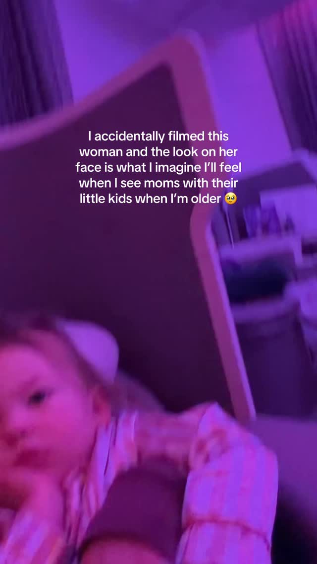 She was watching us take our selfie video on our flight and the look on her face 🥹 she also was the nicest lady to sit next to on our flight! #familytravel #flyingwithkids #toddler #toddlermom