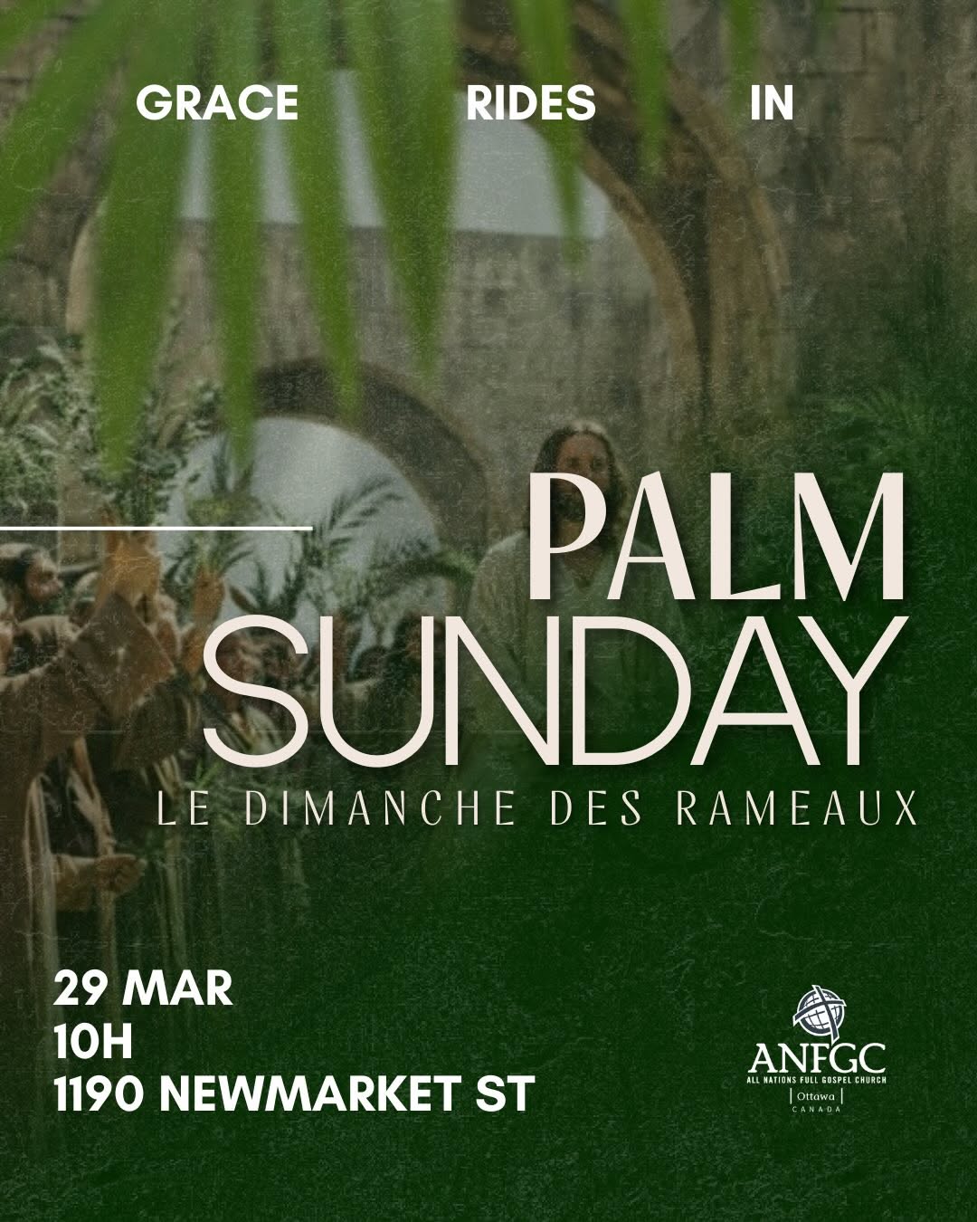 YOU’RE INVITED! Join us for a special Palm Sunday Service! Bring along your family, friends, and many more as we celebrate the triumphant entry of Jesus! He reigns forever! 🙏🏾🌿 #palm #sunday #anfgc