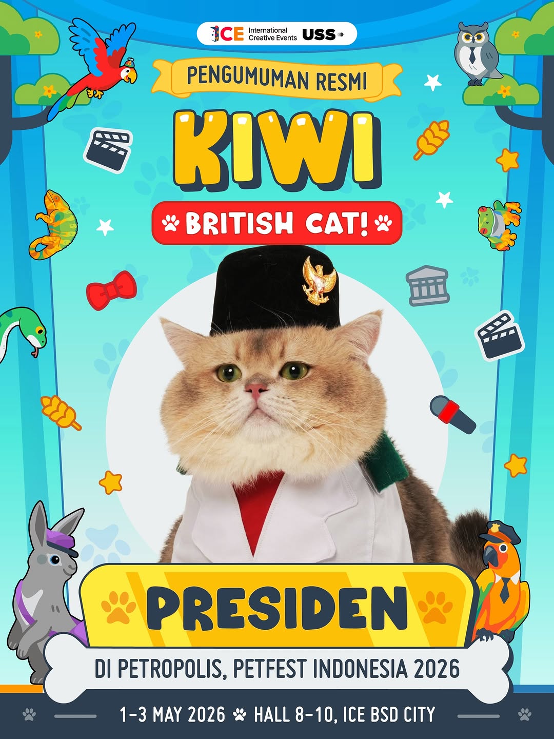 😼: Terima kacing buat dukungannya woi, abang menang 1 putaran lagi tahun ini woi! Tenang aja kalen ya woi, selama masa pemerintacing abang, segala urusan Petropolis nanti abang yang urus. Pokoknya ka