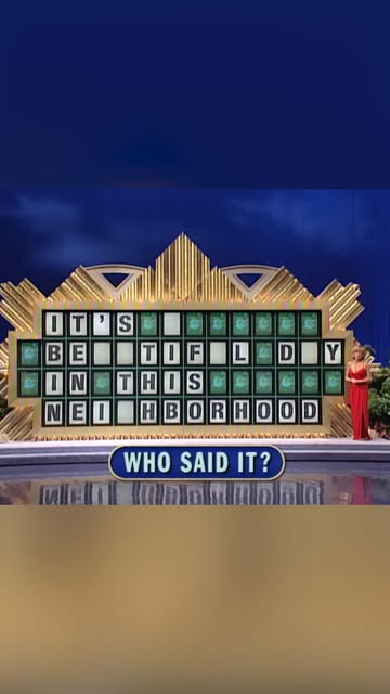 #Rogers Reel by @wheeloffortune (verified account) - A Wheel throwback in honor of Mister Rogers' birthday! 🎂 #WheelOfFortune