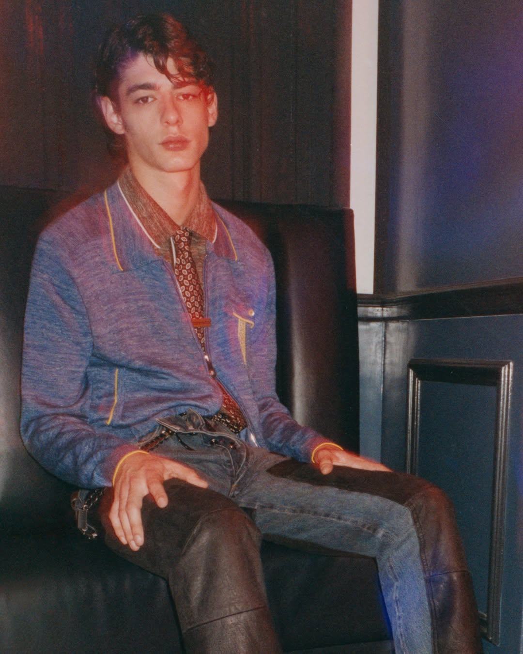 Versace Spring Summer 2026. Baptiste photographed by Frank Lebon. Creative direction by Dario Vitale.