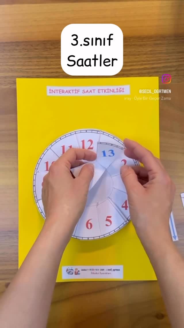 3.sınıflar için hazırladığım interaktif saatler etkinliğimi gördünüz mü?? Bu etkinlik sayesinde saatleri çocuklar çok kolay öğreniyorlar ve kolay kolay da karıştırmıyorlar. Mutlaka yapmanızı tavsiye e